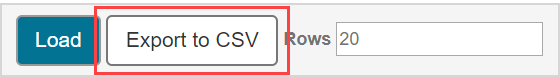 The "Export to CSV" button is the last button on the page after the "Load" button.